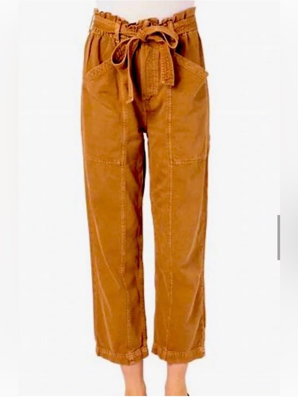 Etica Rust Paperbag Waist Cargo Pants NWOT